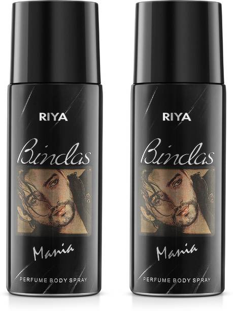 रिया Bindas Pack Of 2 Body Spray Deodorant For Men 150 Ml Each  -  पुरुषों के लिए