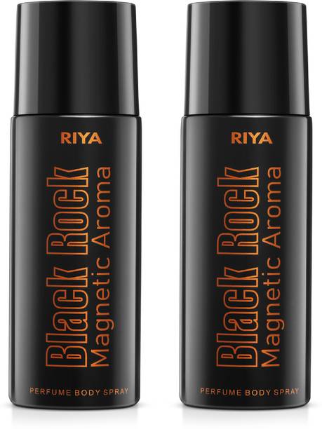 रिया Black Rock Body Spray Deodorant For Men Pack Of 2 150 Ml Each  -  पुरुषों के लिए