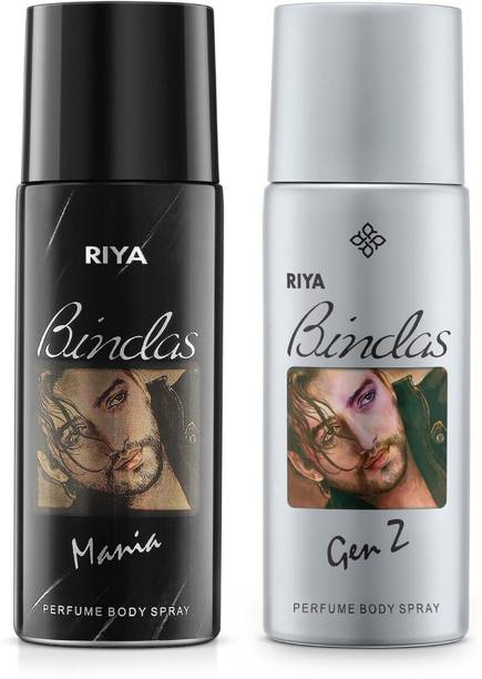 RIYA Bindas Black & Grey Deodorant Deodorant Spray  -  For Men
