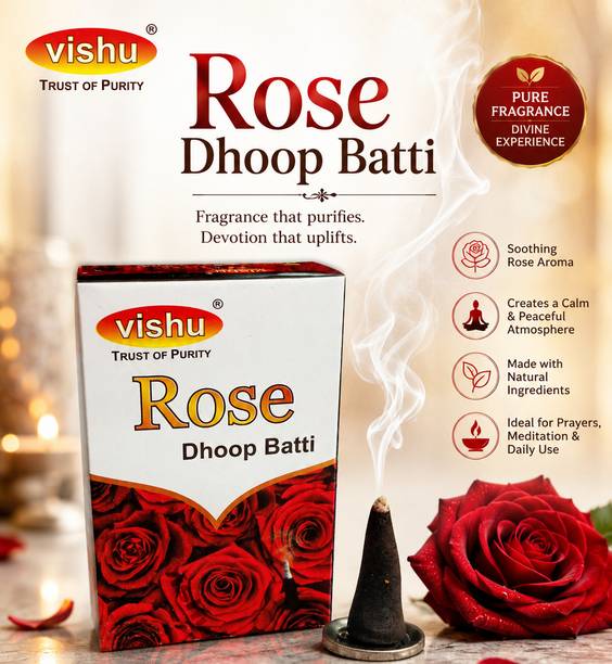 SP Vishu Rose Dhoop batti Daily Puja use 20 Stick each Rose Dhoop