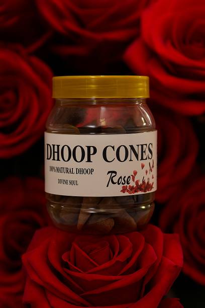 divyacam Rose Bliss Dhoop – 80 Cones Rose Dhoop