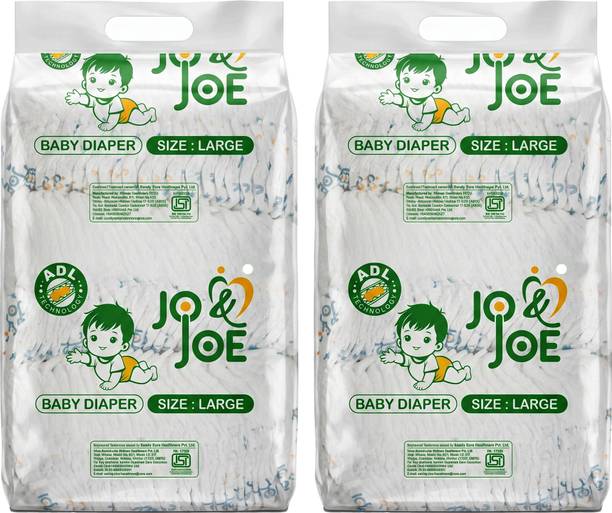 Jo & Joe Baby Diaper Pants | 12-Hour Absorption | ADL Tech | Soft Leak Guard | 9–14 Kg Pant Diapers - L