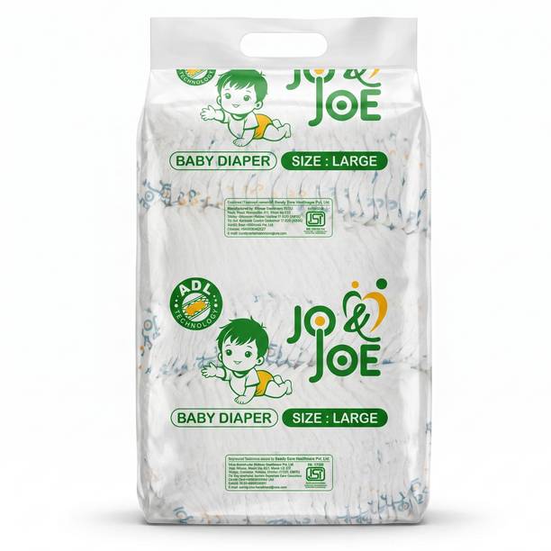 Jo & Joe Baby Diaper Pants | 12-Hour Absorption | ADL Tech | Soft Leak Guard | 9–14 Kg Pant Diapers - L