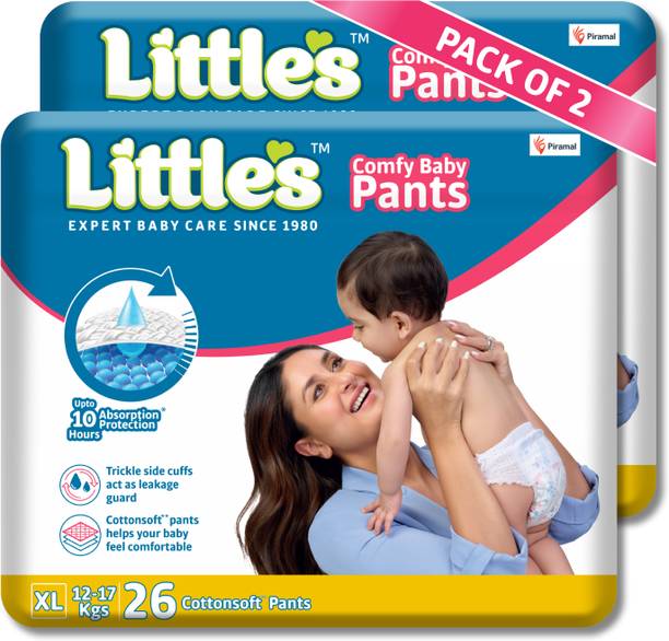 Little's Comfy Baby Pants, Standard, Extra Large With 10 Hours Absorption Protection - XL