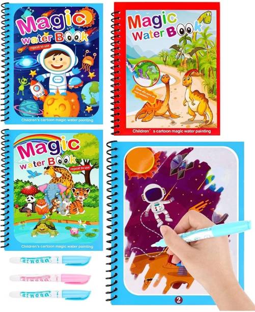 GJSHOP Different Cartoon Color Image Visible Reusable Activity for Children Water Magic
