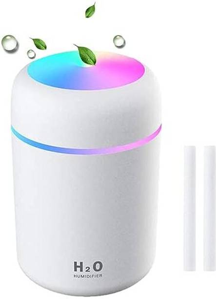 Navvya Room Portable Cool Mist Humidifier with Color Changing Light | USB Powered Humidifier