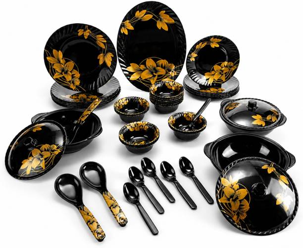 B S MELAMINE Pack of 40 Melamin BS Melamine Celebration B2 40 Pcs Dinner Set | D