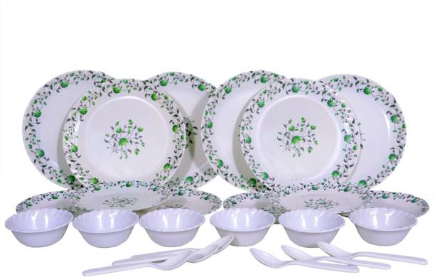 CARNIVAL Pack of 24 Melamin Smart Round Model(502)Beautyful Dinner Set/Kitchen&Lunch Set 24 Pcs of Melamine Dinner Set