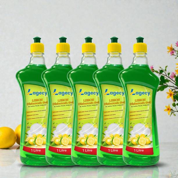 Lagecy Lime Dishwash & Kitchen Cleaning Gel pack of 5 [5000ml] || Powerful Formula Dish Cleaning Gel