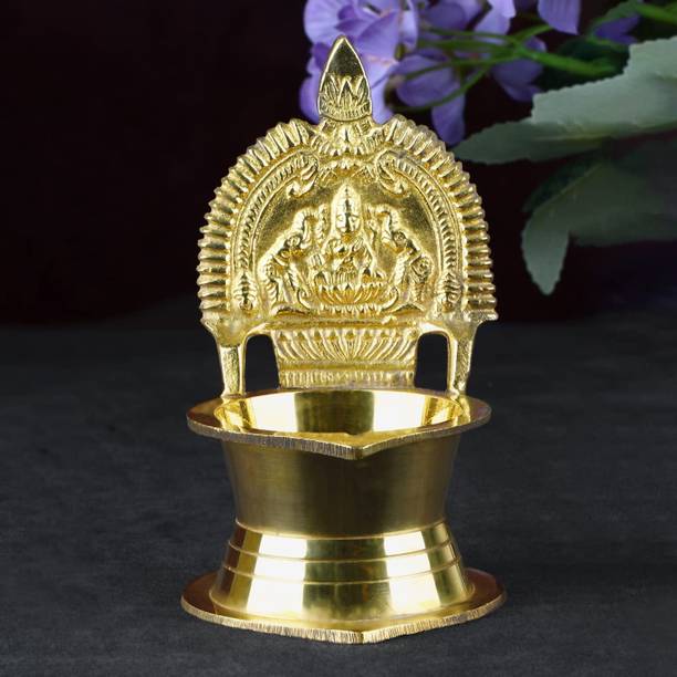 Dalvkot Kamakshi Devi Brass Oil Deepam/Diya for Pooja Brass Table Diya