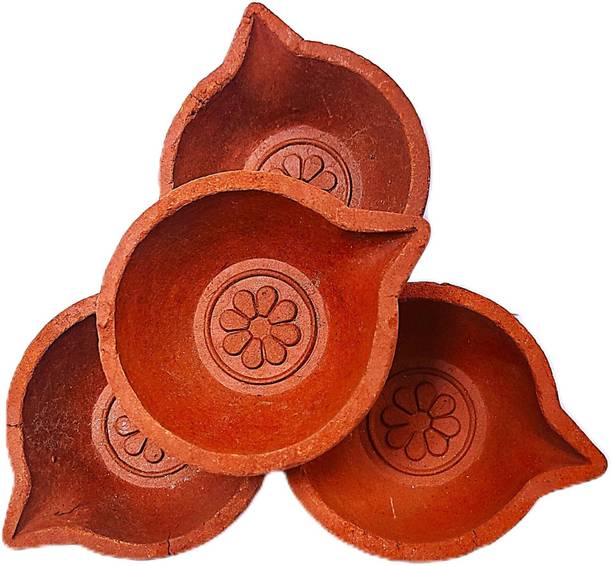 jetlin store Handmade Terracotta Agal Vilakku | Clay Diya Lamp for Pooja, Karthigai Deepam Terracotta (Pack of 30) Table Diya