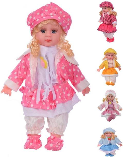 GKzon Cute Looking Musical Doll Sings Poems Doll For Kids(Multicolor)&(Multi Design)