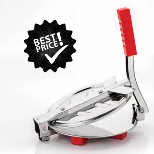 samarth enterprise 6.5 Inch Roti Stainless Steel Maker Machine Puri Papad Tortilla Making Machine Stainless Steel Size Batch Dough Maker