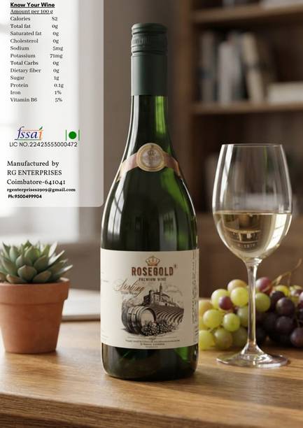 RoseGold Sterling-Natural White wine