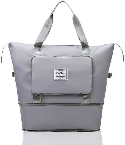 51 L Hand Duffel Bag - Grey Large Capacity Duffle Bag, Folding Travel Bag - Grey - Large Capacity