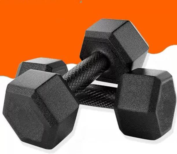 DCS Pro FITNESS 5kg Dumbbell Pair - best for Home Fitness, Beginners & Students Fixed Weight Dumbbell