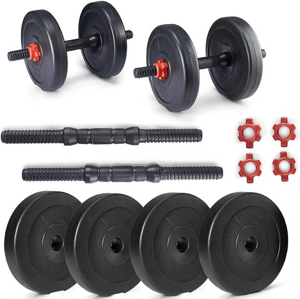 WILORA FIT 10 KG PVC Dumbbell Set Combo From Home Exercise Adjustable Dumbbell