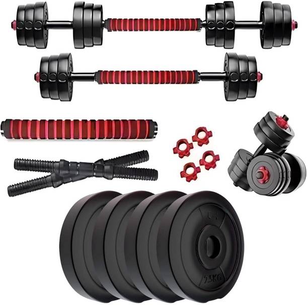 WILORA 3in1 convertible 10 kg (2.5kgx4) set home gym & Adjustable Dumbbell