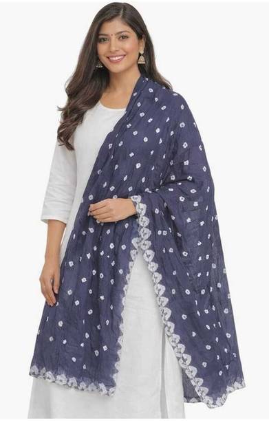 Chalaila Pure Cotton Self Design Women Dupatta