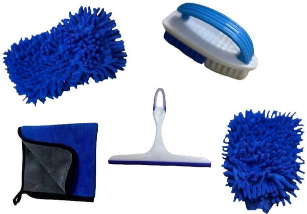 WINKCART Car Interior cleaning kit Tools,full interior exterior cleaning supplies Soft Microfiber Cloth Towel,Wash Mitt Sponge, Glass Wiper,|Carpet Brush|Gloves Vehicle Interior Cleaner