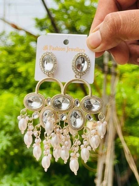 CHANDBALI EARRING Beads Alloy Drops & Danglers