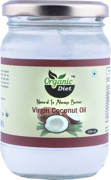 organic diet Organic Virgin Coconut Oil Coconut Oil Glass Bottle