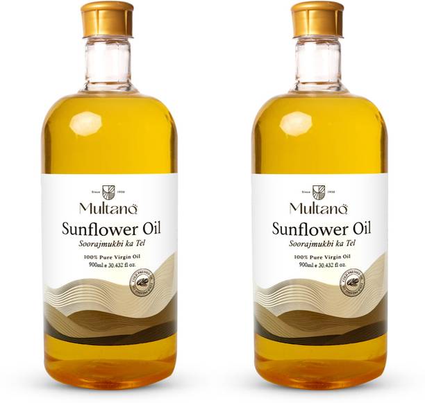 Multano Pro Cold pressed sunflower oil for cooking (1000ml) pure surajmukhi tel Sunflower Oil PET Bottle