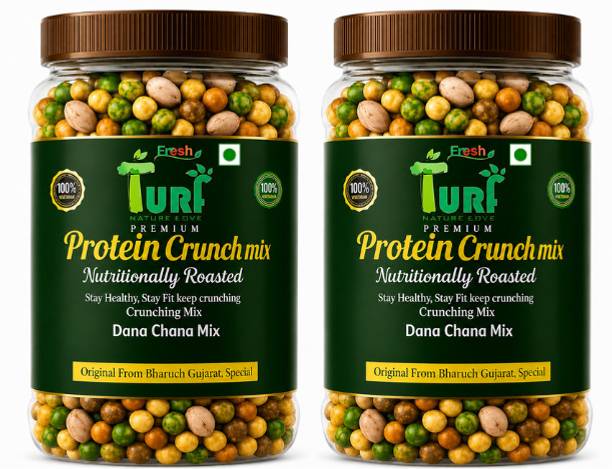 Turf Fresh Roasted Salted Peanuts,Chickpeas,Matar Peas Bhuna Dana Chana Roasted & Salted Peanuts