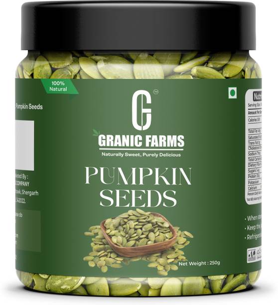 GRANIC FARMS Premium Raw Pumpkin Seeds, AAA Grade Jumbo High in Protein, Healthy Pumpkin Seeds