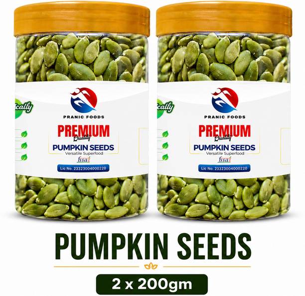 pranic foods Premium Raw Pumpkin Seeds 2 x 200gm - Immunity Booster Seeds for Eating Pumpkin Seeds