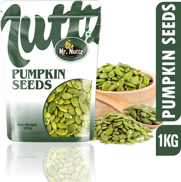 Mr.Nuttz Roasted Pumpkin Seeds 1kg Loaded with Fiber & protein-rich superfood for Eating- Pumpkin Seeds