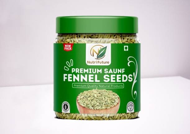 NUTRIFUTURE Premium Fennel Seeds | Natural & Aromatic | Refreshing for Digestion & Flavor Saunf Small