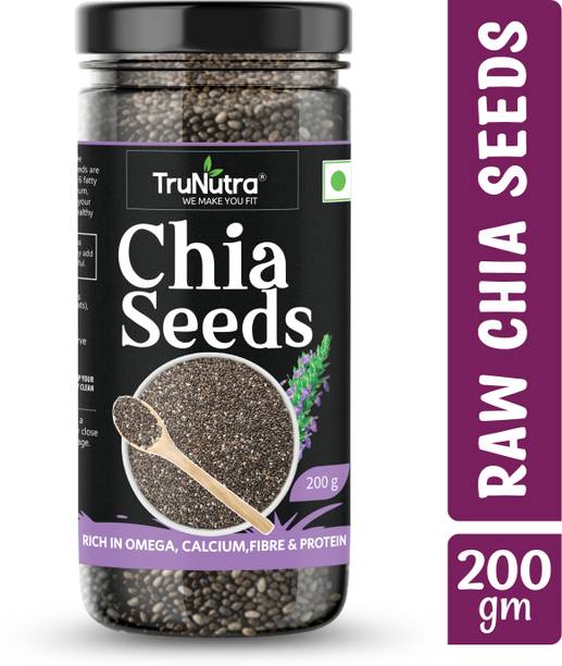 TruNutra Raw Unroasted Chia Seeds with Omega 3 and Zinc for health benefits Chia Seeds