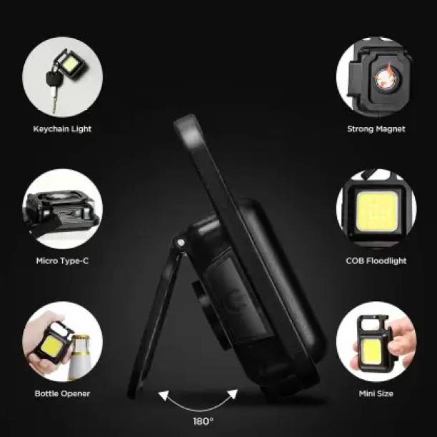 HASRU Tradworld Small Flashlight 500 Lumens Rechargeable Keychain Mini Flashlight 5 hrs Torch Emergency Light