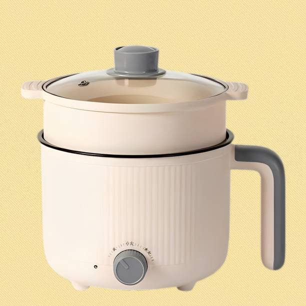 YAKINAM Compact Electric Hot Pot for Rice Soup Pasta and Curry Food Steamer