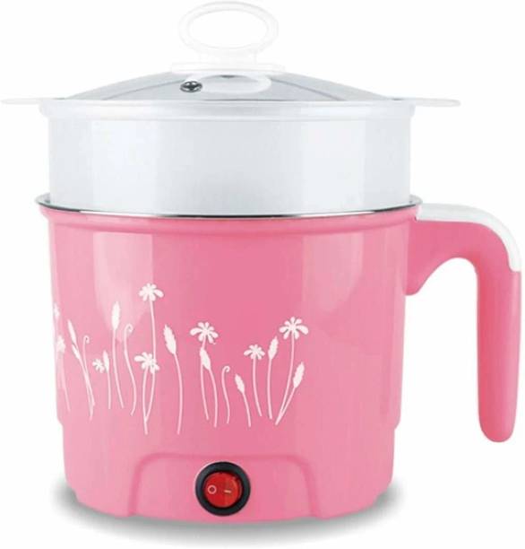 HURE 1.5 Liter Mini Electric Multi Function Cooking Cooker Pot Rice Cooker, Egg Roll Maker, Travel Cooker, Slow Cooker, Deep Fryer, Egg Cooker, Egg Boiler