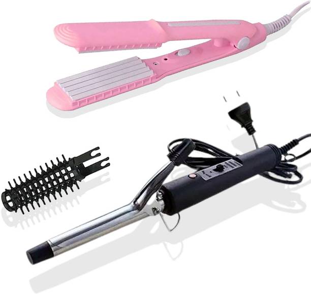 MARSELITE Combo of Hair Curler & Hair Crimper (Crimper+Curler) chool karlara Electric Hair Styler