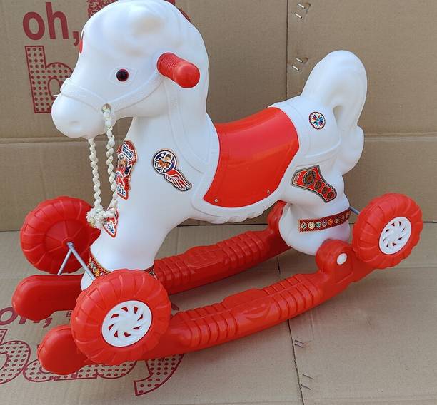 trading store OH BABY' by PLASTIC CHETAK HORSE WITH ROCKING FUNCTION,AMAZING COLOR Rideons & Wagons Non Battery Operated Ride On