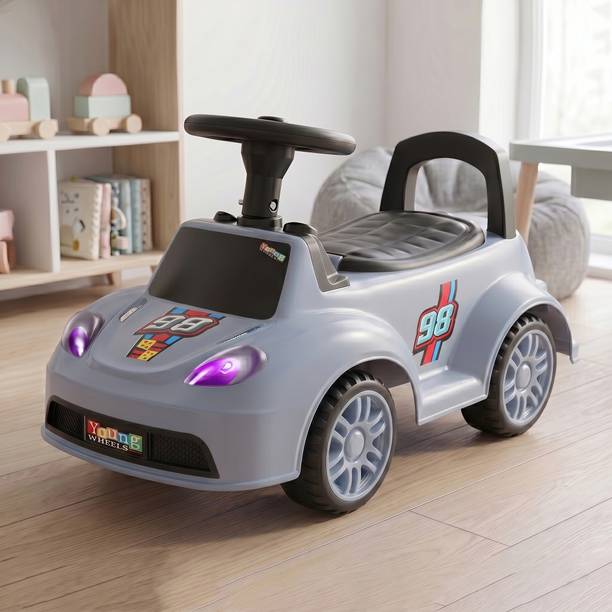 Kidons Boys and girls Manual Ride-On Car with Back Support & Smooth Wheels Rideons & Wagons Battery Operated Ride On