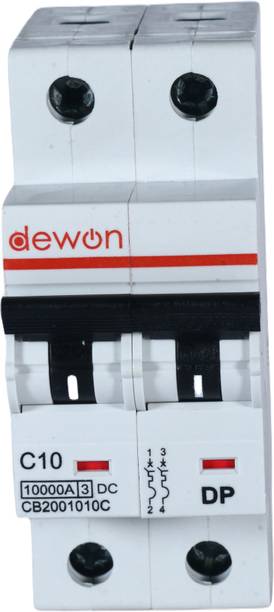 Dewon Electric 10A C Type DP MCB 10kA 10A MCB