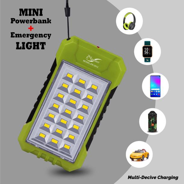 24 ENERGY Power Bank Cum 21 Hi-Bright LED Rechargeable Solar Light 5 hrs Lantern Emergency Light
