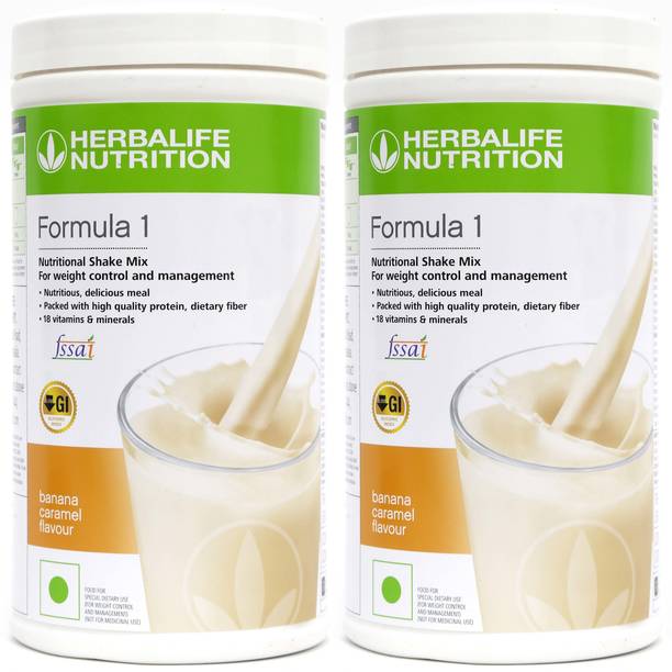 HERBALIFE Formula 1 Nutritional Shake Mix - Banana Flavor Combo Pack of 2 For Weight Loss Nutrition Drink