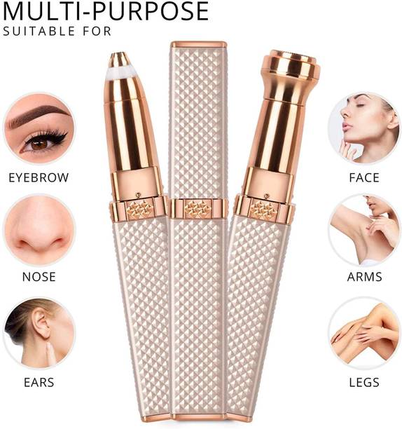 BLAWLESS Premium Rechargeable 2 in 1 eyebrow trimmer Face,Lips, Nose,facial Hair Cordless Epilator