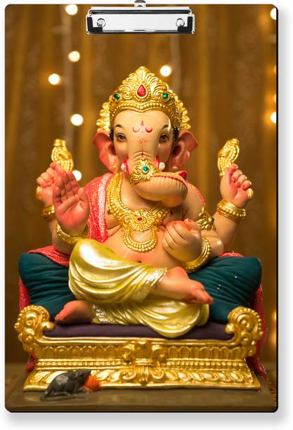 Regalocasila Bhagwan Ganesha Bright Color Digital Printed Exam Pad