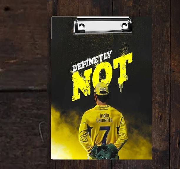 Durga Quality Creation MS Dhoni Digital Reprint Clip Board Exam Pad (14x10 Inches) exam pad
