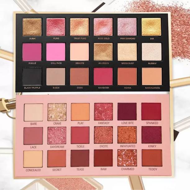 MINARA Nude Eye Shadow Palette and Rose Gold (18+18 colors) 200 g