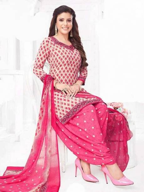 SIMPLYETHNIC Crepe Printed Salwar Suit Material