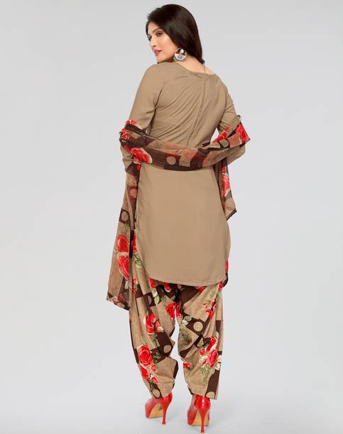 S Creation Crepe Printed Salwar Suit Material - Image 2