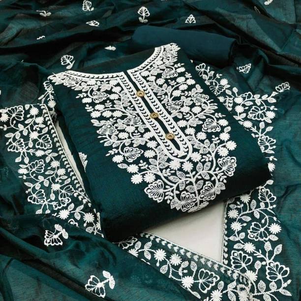 Unstitched Georgette Salwar Suit Material Embroidered Price in India