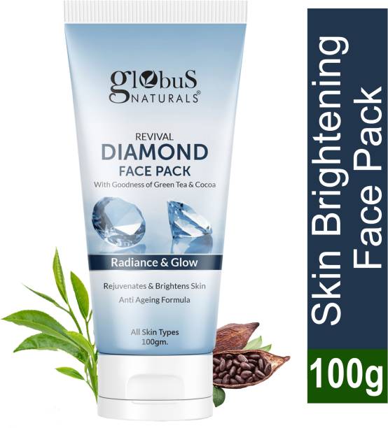 Globus Naturals Revival Diamond Face Pack, Shine Boosting, Natural & Ayurvedic Formula
